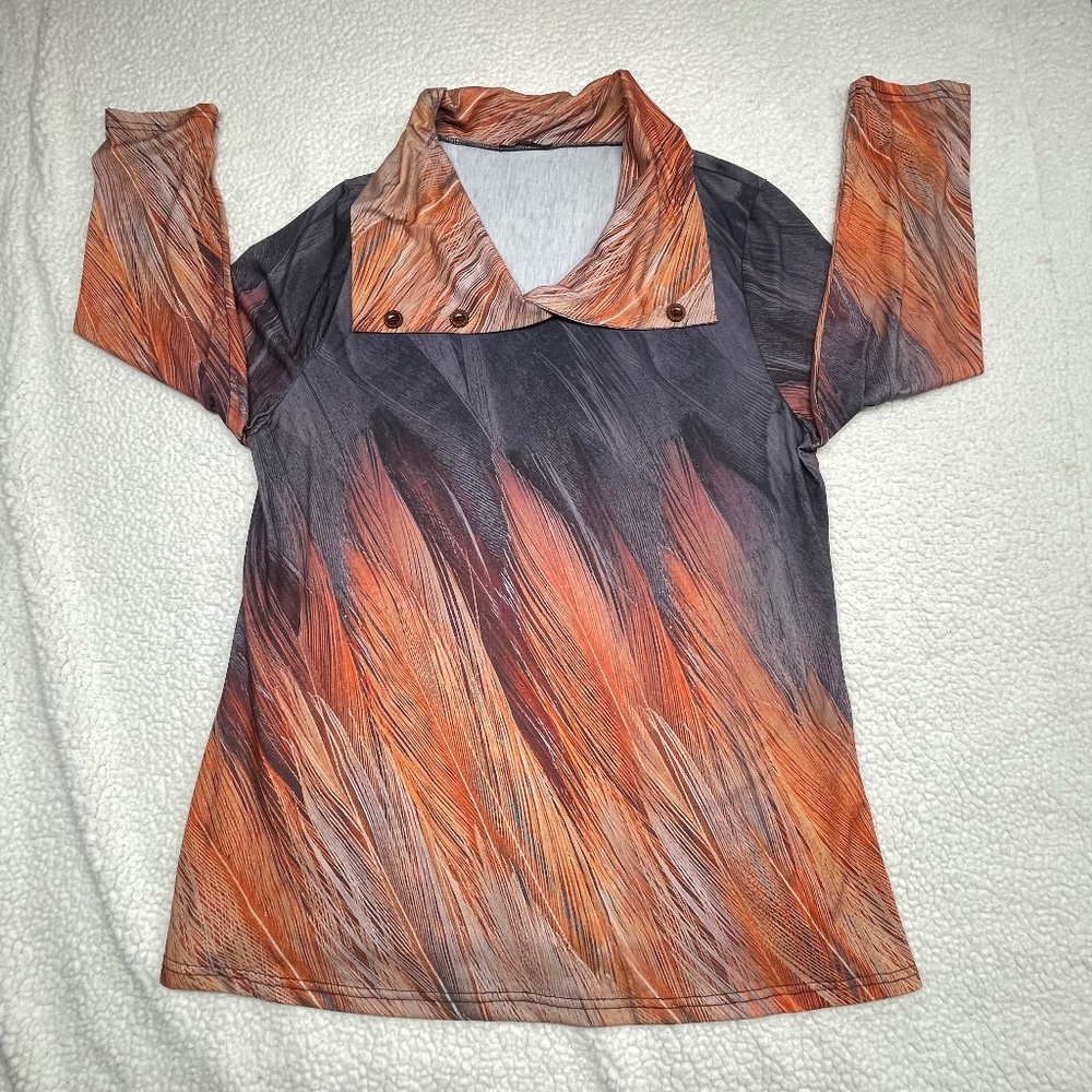Brand: Lilly by Firmiana Size:1XL Color:Orange/Rust/Gray